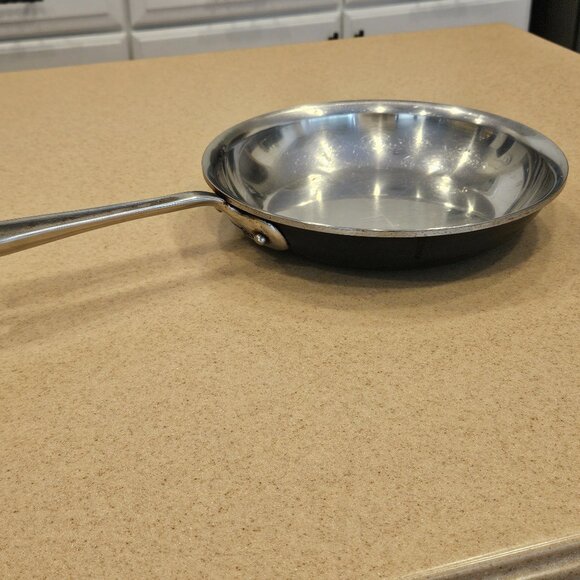 RARE ALL CLAD LTD ANODIZED STAINLESS STEEL 8" FRY SAUTE OMELETTE PAN SKILLET - Picture 1 of 11